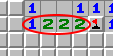 El patrón 1-2-2-1, ejemplo 3, marcado