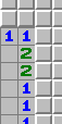 El patrón 1-2-2-1, ejemplo 1, sin marcar