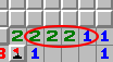 El patrón 1-2-2-1, ejemplo 2, marcado